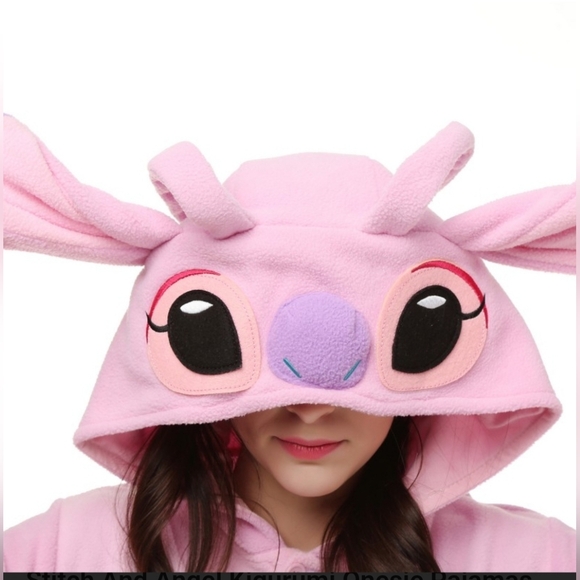 NEW STITCH and ANGEL Couples Costumes Halloween Friends Onesie Pajama PJ Set M L - Picture 4 of 11